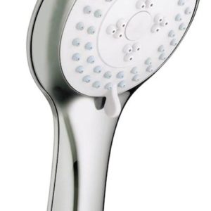 Evchand04c bristan evo large multi function rub clean handset chrome plated