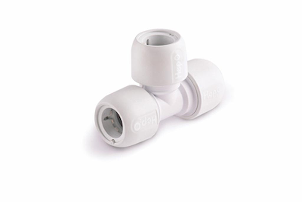 Hd1022w hep20 plastic push fit 22mm equal tee Hd1022w hep20 plastic push fit 22mm equal tee
