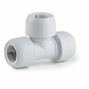 Hd1028w hep20 plastic push fit 28mm equal tee