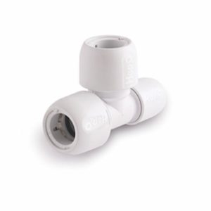 Hd13a22w hep20 plastic push fit 22x22x10mm reducing tee